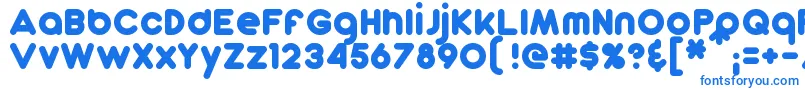 Шрифт DunkinSans – синие шрифты на белом фоне