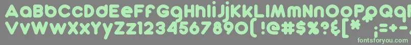 DunkinSans-fontti – vihreät fontit harmaalla taustalla