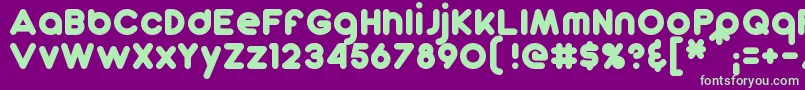 DunkinSans Font – Green Fonts on Purple Background