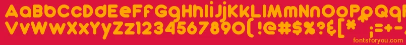 DunkinSans Font – Orange Fonts on Red Background