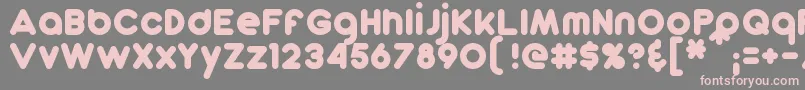 DunkinSans-fontti – vaaleanpunaiset fontit harmaalla taustalla