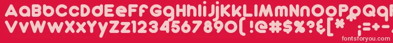 DunkinSans Font – Pink Fonts on Red Background