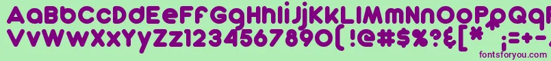 DunkinSans Font – Purple Fonts on Green Background