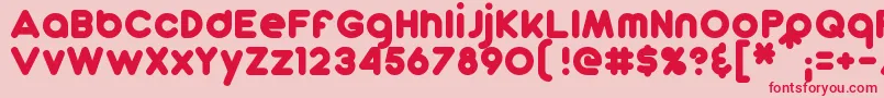 DunkinSans Font – Red Fonts on Pink Background