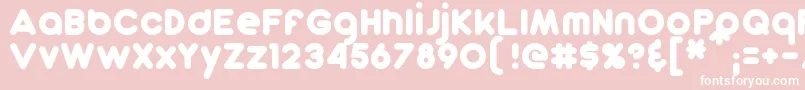 DunkinSans Font – White Fonts on Pink Background