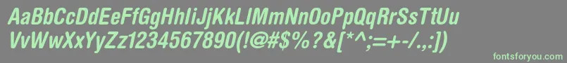 HelveticaroundedltstdBdcno-fontti – vihreät fontit harmaalla taustalla
