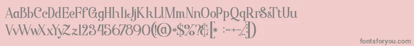 フォントStarlabold – ピンクの背景に灰色の文字