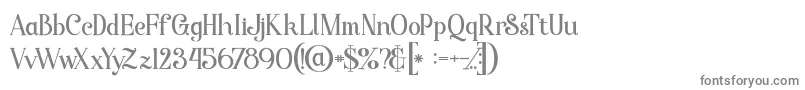 フォントStarlabold – 白い背景に灰色の文字