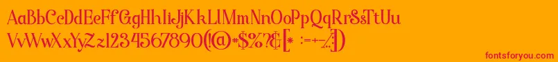 Starlabold Font – Red Fonts on Orange Background