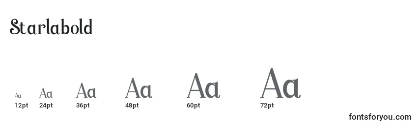 Starlabold Font Sizes