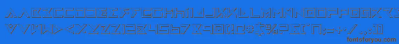 Iron Cobra 3D Font – Brown Fonts on Blue Background