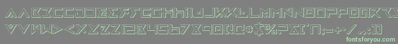 Iron Cobra 3D Font – Green Fonts on Gray Background