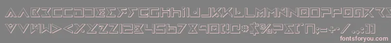 Iron Cobra 3D-Schriftart – Rosa Schriften auf grauem Hintergrund