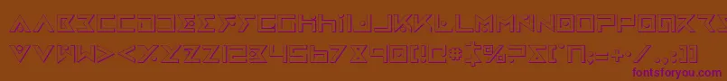 Iron Cobra 3D Font – Purple Fonts on Brown Background