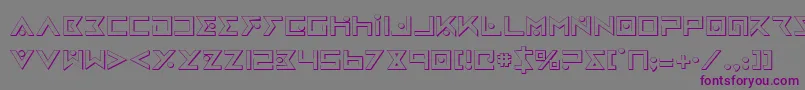 Iron Cobra 3D Font – Purple Fonts on Gray Background