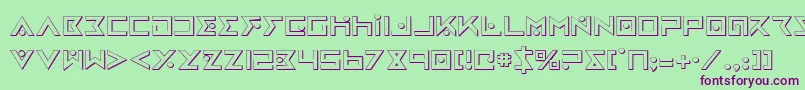 Iron Cobra 3D Font – Purple Fonts on Green Background