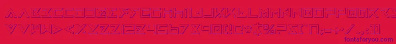 Iron Cobra 3D Font – Purple Fonts on Red Background