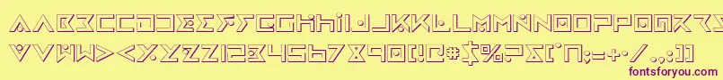 Iron Cobra 3D Font – Purple Fonts on Yellow Background