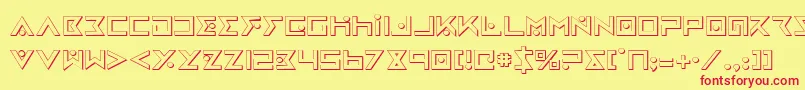 Iron Cobra 3D Font – Red Fonts on Yellow Background