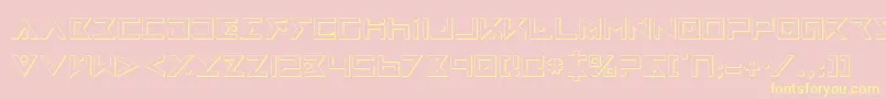 Iron Cobra 3D Font – Yellow Fonts on Pink Background