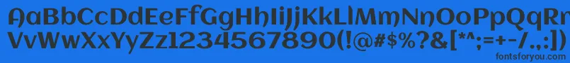 Шрифт Aclonica – чёрные шрифты на синем фоне