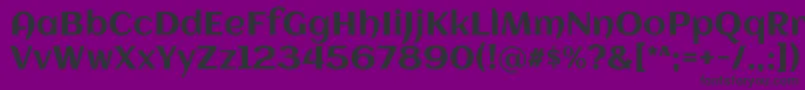 Шрифт Aclonica – чёрные шрифты на фиолетовом фоне