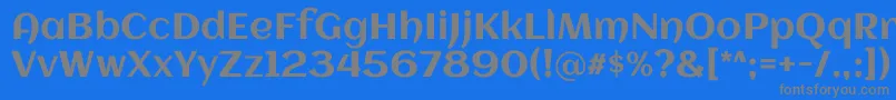 フォントAclonica – 青い背景に灰色の文字