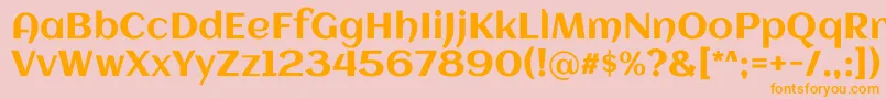 Aclonica Font – Orange Fonts on Pink Background