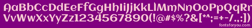 Aclonica Font – Pink Fonts on Purple Background
