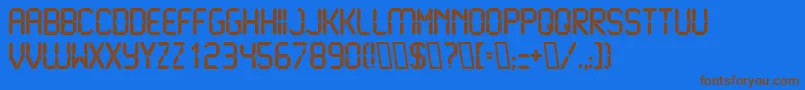 LiquidcrystalBold Font – Brown Fonts on Blue Background