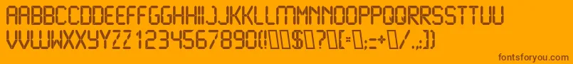 Fonte LiquidcrystalBold – fontes marrons em um fundo laranja