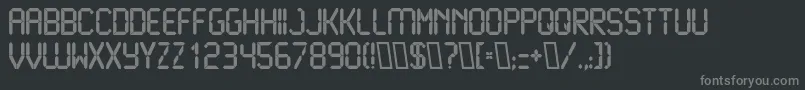フォントLiquidcrystalBold – 黒い背景に灰色の文字