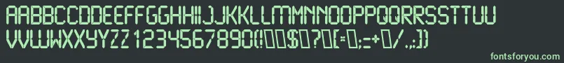 LiquidcrystalBold-Schriftart – Grüne Schriften auf schwarzem Hintergrund