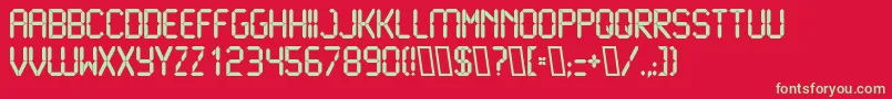 LiquidcrystalBold Font – Green Fonts on Red Background