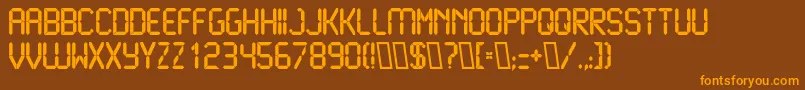 LiquidcrystalBold Font – Orange Fonts on Brown Background