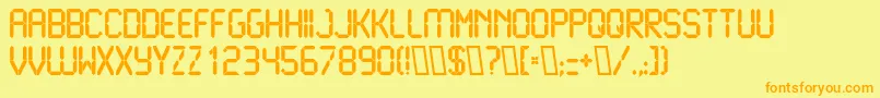 LiquidcrystalBold Font – Orange Fonts on Yellow Background
