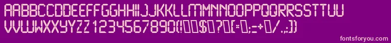 Czcionka LiquidcrystalBold – różowe czcionki na fioletowym tle