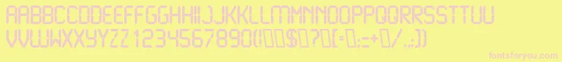 LiquidcrystalBold Font – Pink Fonts on Yellow Background