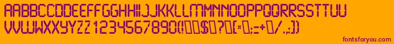 LiquidcrystalBold-fontti – violetit fontit oranssilla taustalla