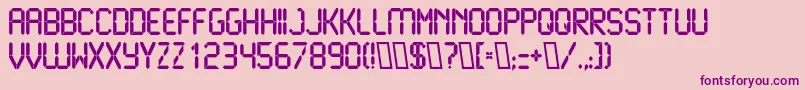 Fonte LiquidcrystalBold – fontes roxas em um fundo rosa