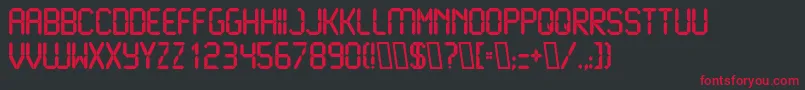 LiquidcrystalBold Font – Red Fonts on Black Background