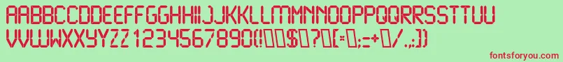 LiquidcrystalBold Font – Red Fonts on Green Background