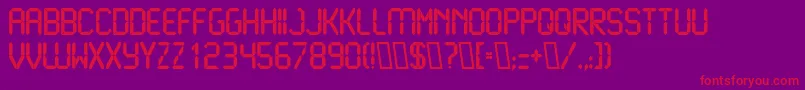 LiquidcrystalBold Font – Red Fonts on Purple Background