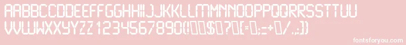 LiquidcrystalBold-Schriftart – Weiße Schriften auf rosa Hintergrund