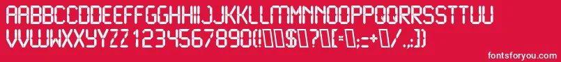 Шрифт LiquidcrystalBold – белые шрифты на красном фоне