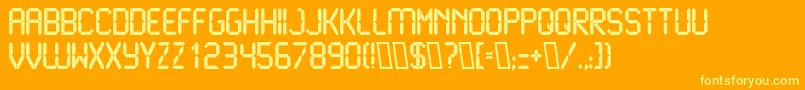 Шрифт LiquidcrystalBold – жёлтые шрифты на оранжевом фоне