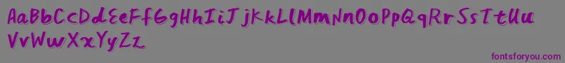 Шрифт FeedTheBears – фиолетовые шрифты на сером фоне