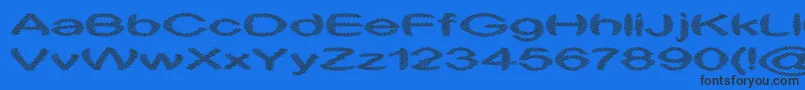 Obtuse2 Font – Black Fonts on Blue Background