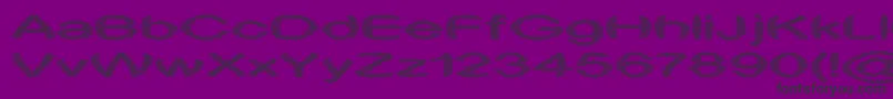 Obtuse2-Schriftart – Schwarze Schriften auf violettem Hintergrund