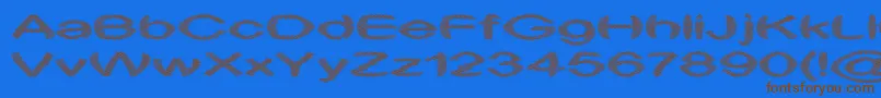 Obtuse2-Schriftart – Braune Schriften auf blauem Hintergrund